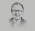 Sketch of Gerardo Corrochano, Colombia Country Director, World Bank
