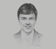 Sketch of Roberto Vélez Vallejo, CEO, Colombian Coffee Growers Federation (Federación Nacional de Cafeteros, FNC)
