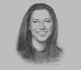 Sketch of María Claudia Lacouture, Minister of Commerce, Industry and Tourism
