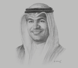 Sketch of Mohammad Y Al Hashel, Governor, Central Bank of Kuwait (CBK)

