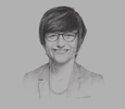 Sketch of Leanne Harwood, Vice-President of Operations for South-east Asia and Korea, InterContinental Hotels Group
