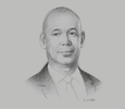 Sketch of Derek Hudson, Vice-President, Shell Trinidad and Tobago
