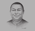 Sketch of Mohammad Sanusi Barkindo, Secretary-General, Organisation of the Petroleum Exporting Countries (OPEC)
