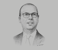 Sketch of Angelino Alfano, Minister of Foreign Affairs of Italy

