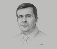 Sketch of Rabah Guessoum, CEO, Algerian Industrial Cement Group (Groupe Industriel des Ciments d’Algérie, GICA)
