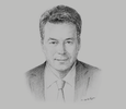 Sketch of Tobias Becker, Senior Vice-President and Africa Director, ABB
