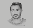 Sketch of Jørn Lyseggen, Founder and CEO, Meltwater Group
