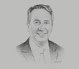 Sketch of Liam Fox, UK Secretary of State for International Trade
