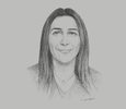 Sketch of Nawal Chraibi, Acting CEO, Moroccan Foundation for Advanced Science
