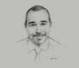 Sketch of Eric Djibo, President and Director-General, International Polyclinic Sainte Anne Marie (PISAM)
