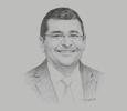 Sketch of Hesham El Amroussy, Chairman and Managing Director, Lubricants Manager Africa and Middle East, ExxonMobil Egypt

