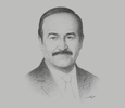 Sketch of Abdul Hussain bin Ali Mirza, Minister of Electricity and Water
