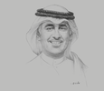 Sketch of Zayed bin Rashid Alzayani, Minister of Industry, Commerce and Tourism
