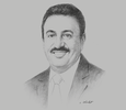 Sketch of Ahmed Al Shaikh, Director, Bahrain Institute of Banking and Finance (BIBF)
