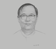 Sketch of U Thant Sin Maung, Union Minister, Ministry of Transport and Communications
