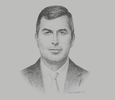 Sketch of Saleh Kharabsheh, Minister of Energy and Mineral Resources
