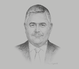 Sketch of Omar Malhas, Minister of Finance
