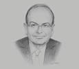 Sketch of Nemeh Sabbagh, CEO, Arab Bank

