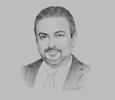 Sketch of Iyad Asali, General Manager, Islamic International Arab Bank
