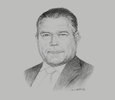 Sketch of Kjeld Binger, CEO, Airport International Group (AIG)
