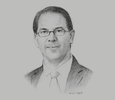 Sketch of Youssef Chahed, Head of Government
