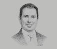 Sketch of Slim Feriani, Minister of Industry and Small and Medium-sized Enterprises
