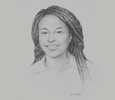 Sketch of Nura-Lisa Karamagi, CEO, Hotels Association of Tanzania (HAT)
