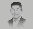 Sketch of Edgar Injap Sia II, CEO and Chairman, DoubleDragon Properties
