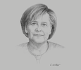 Sketch of Angela Merkel, Chancellor of Germany
