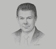 Sketch of Juan Manuel Santos, Former President of Colombia; and Former President Pro Tempore, Pacific Alliance
