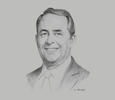 Sketch of Liam Fox, UK Secretary of State for International Trade
