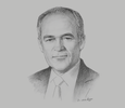 Sketch of Roque Benavides, President, National Convention of Private Business Institutions
