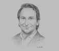 Sketch of Mario Campodónico, CEO, Supermarket Division, Cencosud Perú
