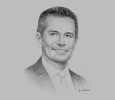 Sketch of Jorge Arangurí, Executive Director, Danper

