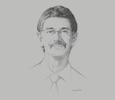 Sketch of Robin Fleming, Group CEO, Bank South Pacific (BSP)
