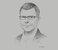 Sketch of Stephen P Groff, Vice-President, Asian Development Bank (ADB)
