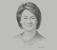 Sketch of Karen Darbasie, Group CEO, First Citizens Trinidad and Tobago
