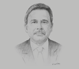 Sketch of David Dulal-Whiteaway, CEO, Arthur Lok Jack Graduate School of Business
