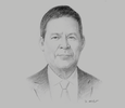 Sketch of Derek Chin, Chairperson, Movie Towne

