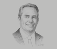 Sketch of Liam Fox, UK Secretary of State for International Trade
