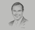 Sketch of Ray W Washburne, President and CEO, Overseas Private Investment Corporation (OPIC)
