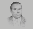 Sketch of Yonis Ali Guedi, Minister of Energy and Natural Resources
