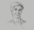 Sketch of Christine Lagarde, Managing Director, IMF
