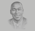 Sketch of Ibukun Adebayo, Head of Middle East, Africa and South Asia, International Markets Unit, London Stock Exchange Group (LSEG)
