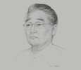 Sketch of U Than Myint, Minister of Commerce
