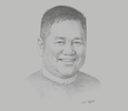 Sketch of U Aung Myo Min Din, Chairman, Myanmar Hotelier Association
