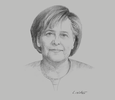 Sketch of Angela Merkel, Chancellor of Germany
