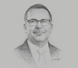 Sketch of Mohammed Fikrat, President, National Federation of Agribusiness (Fédération Nationale de l’Agroalimentaire, FENAGRI); and CEO, Cosumar
