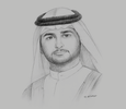 Sketch of Sheikh Maktoum bin Mohammed bin Rashid Al Maktoum, Deputy Ruler of Dubai; President, Financial Audit Authority; and Chairman, Dubai International Financial Centre
