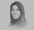 Sketch of Maryam Eid AlMheiri, CEO, Media Zone Authority – Abu Dhabi and twofour54
